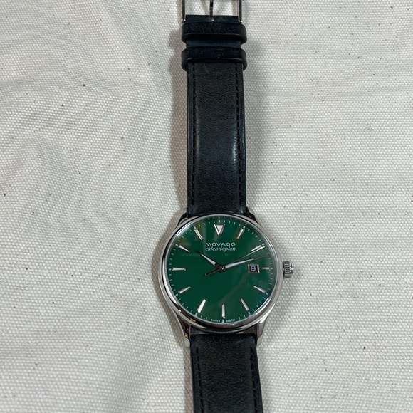Movado Heritage Quartz Green Dial 40mm Men's Watch - Picture 6 of 11